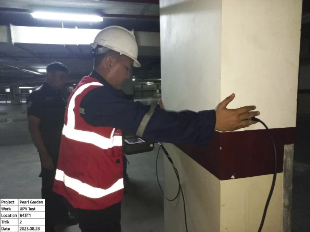 testing struktur gedung apartemen pearl garden 1
