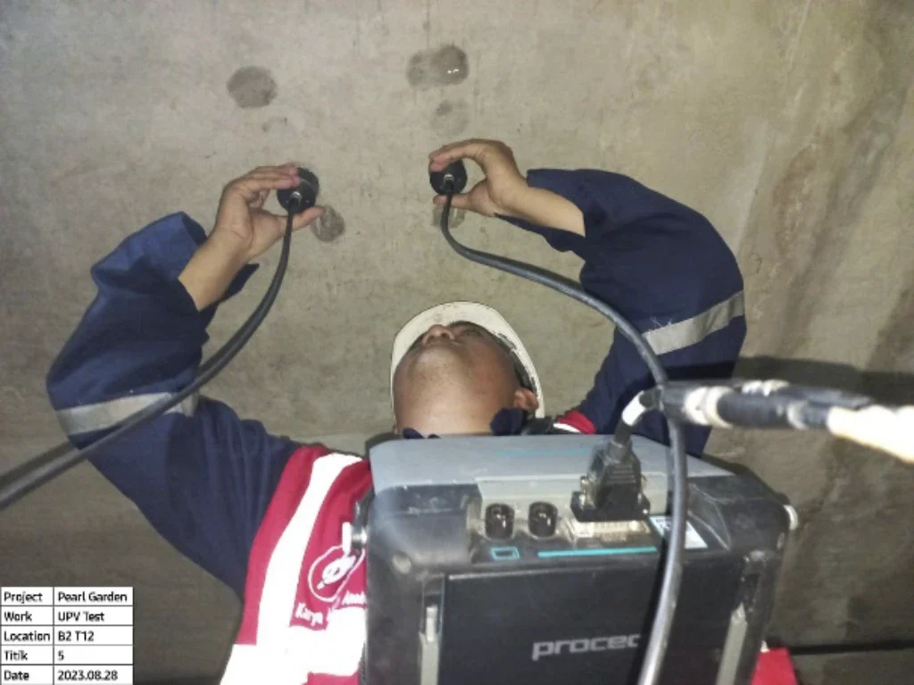 testing struktur gedung apartemen pearl garden 3