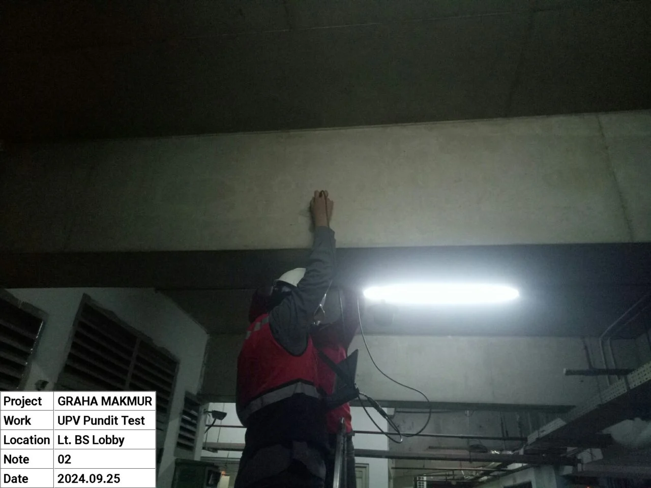 Pengujian UPE Test Beton Lapangan Anabel